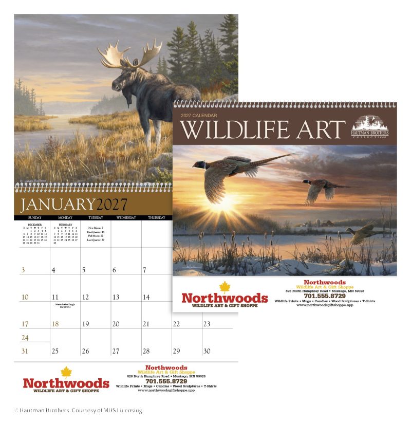 Custom Triumph® Calendars Wildlife Art by the Hautman Brothers Calendar