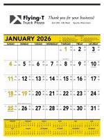 Custom Triumph® Calendars Yellow & Black Contractor Memo Calendar
