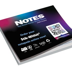 Custom 25-Sheet Stik-Withit® Low Quantity Adhesive Notepad (4"x3")