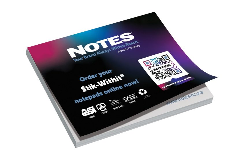 Custom 25-Sheet Stik-Withit® Low Quantity Adhesive Notepad (4"x3")