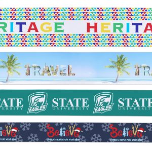 Custom 5/8" Badge Satin Ribbon - 50yd Roll - Sublimation