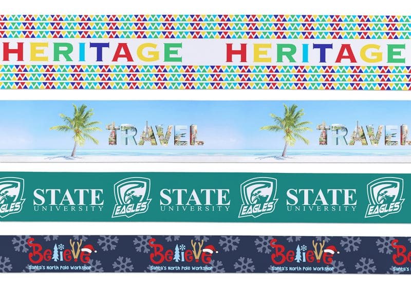 Custom 9" Badge Satin Ribbon - 50yd Roll - Sublimation - 1