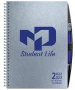 Custom Academic Journal Planner w/Embossed Paperboard Cover & Pen (7"x 10")