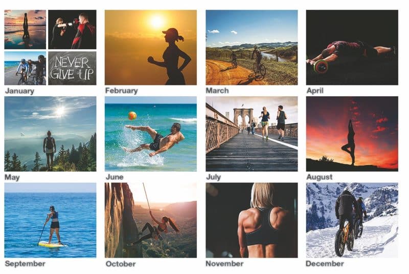 Custom Active Lifestyle Tent Desk Calendar (5 13/16"x 4 ½") - 2