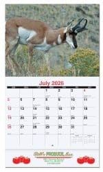 Custom American Wildlife Monthly Wall Calendar w/Staple Binding (10 5/8"x 18 ¼")