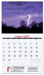 Custom Bible Verses Monthly Wall Calendar w/Staple Binding (10 5/8"x 18 ¼")