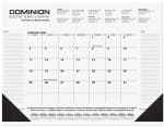 Custom Black Calendar Desk Pad w/1 Color Imprint (21 ¾"x 17")