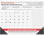 Custom Black Calendar Desk Pad w/Side Notes Line & 2 Color Imprint (21 ¾"x 17")