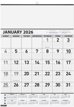 Custom Black Contractor Calendar w/2 Color Imprint (18"x 25") - 1