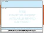 Custom Blue & Black Calendar Desk Pad w/1 Color Imprint (21 ¾"x 17") - 1