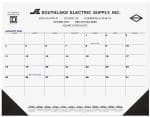 Custom Blue & Black Calendar Desk Pad w/1 Color Imprint (21 ¾"x 17")