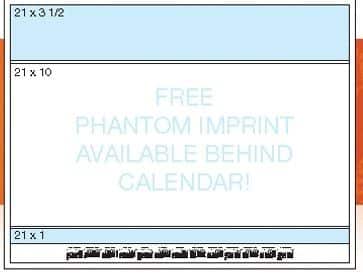 Custom Blue & Black Calendar Desk Pad w/2 Color Imprint (21 ¾"x 17") - 1
