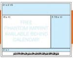 Custom Blue & Black Calendar Desk Pad w/Side Note Lines & 1 Color Imprint (21 ¾"x 17") - 1