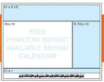Custom Blue & Black Calendar Desk Pad w/Side Note Lines & 2 Color Imprint (21 ¾"x 17") - 1