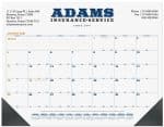 Custom Blue & Gold Calendar Desk Pad w/13 Sheets & 2 Color Imprint & 13 Sheets (21 ¾"x 17")