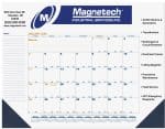 Custom Blue & Gold Calendar Desk Pad w/2 Color Imprint (21 ¾"x 17")
