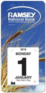 Custom Daily Wall Calendar (6"x 12 ¼") - 6