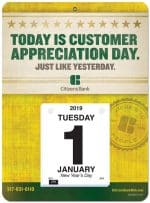 Custom Daily Wall Calendar (9"x 12 ¼") - 6