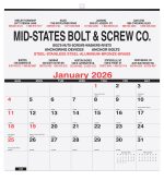 Custom Deluxe Wall Pad Calendar w/2 Color Imprint