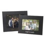 Custom Dual Easel Back Photo Frame - Black for 4"x6" Photo - 1
