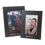 Custom Dual Easel Back Photo Frame - Black for 4"x6" Photo