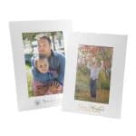 Custom Dual Easel Back Photo Frame - White for 5"x7" Photo - 1