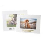 Custom Dual Easel Back Photo Frame - White for 5"x7" Photo