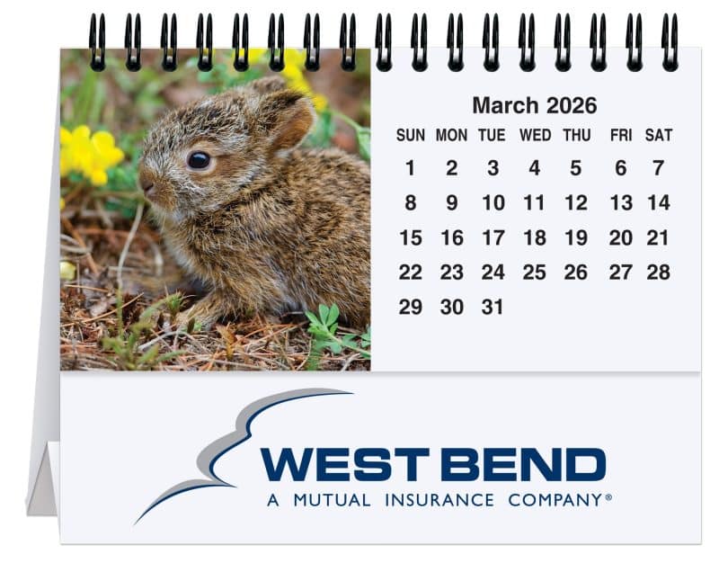 Custom Fauna Tent Desk Calendar (5 13/16"x 4 ½")