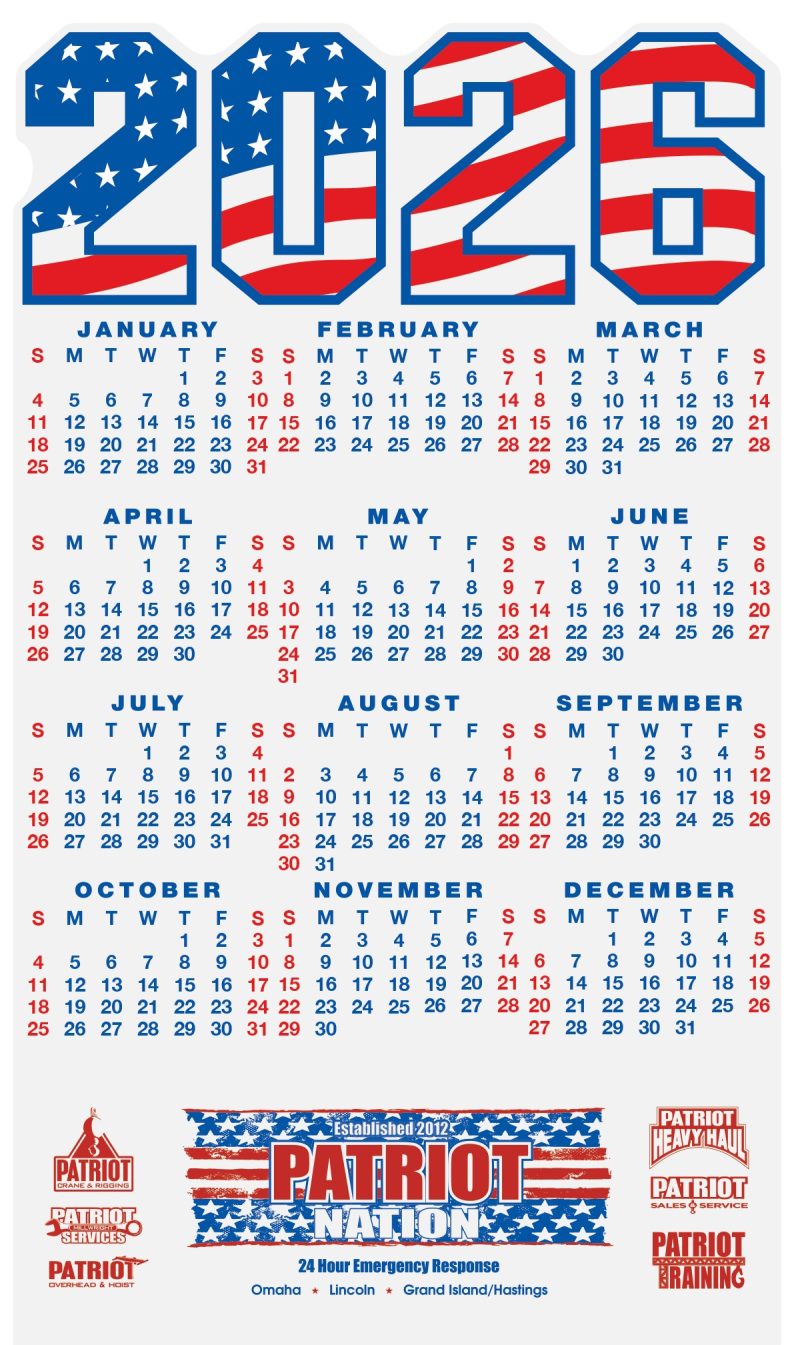 Custom Flag Calendar Magnet (3.84"x 6.6")