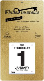 Custom Foil Stamped Daily Calendar (7"x 13")