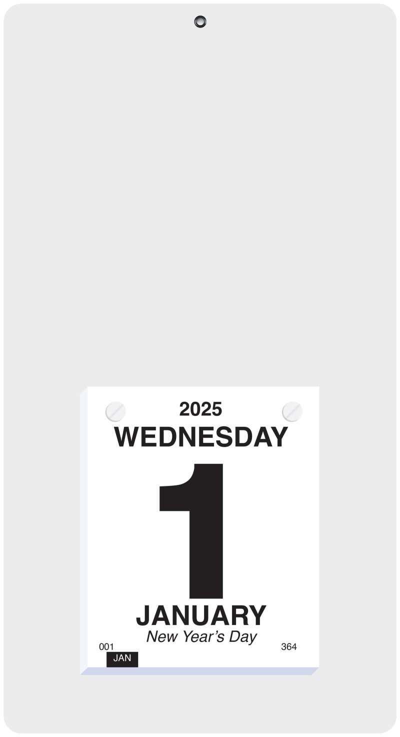 Custom Foil Stamped Daily Calendar (7"x 13") - 2