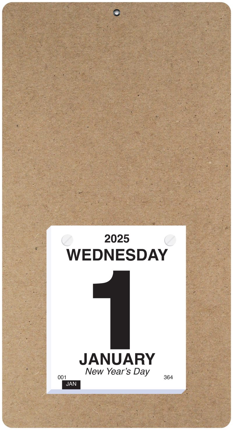 Custom Foil Stamped Daily Calendar (7"x 13") - 3