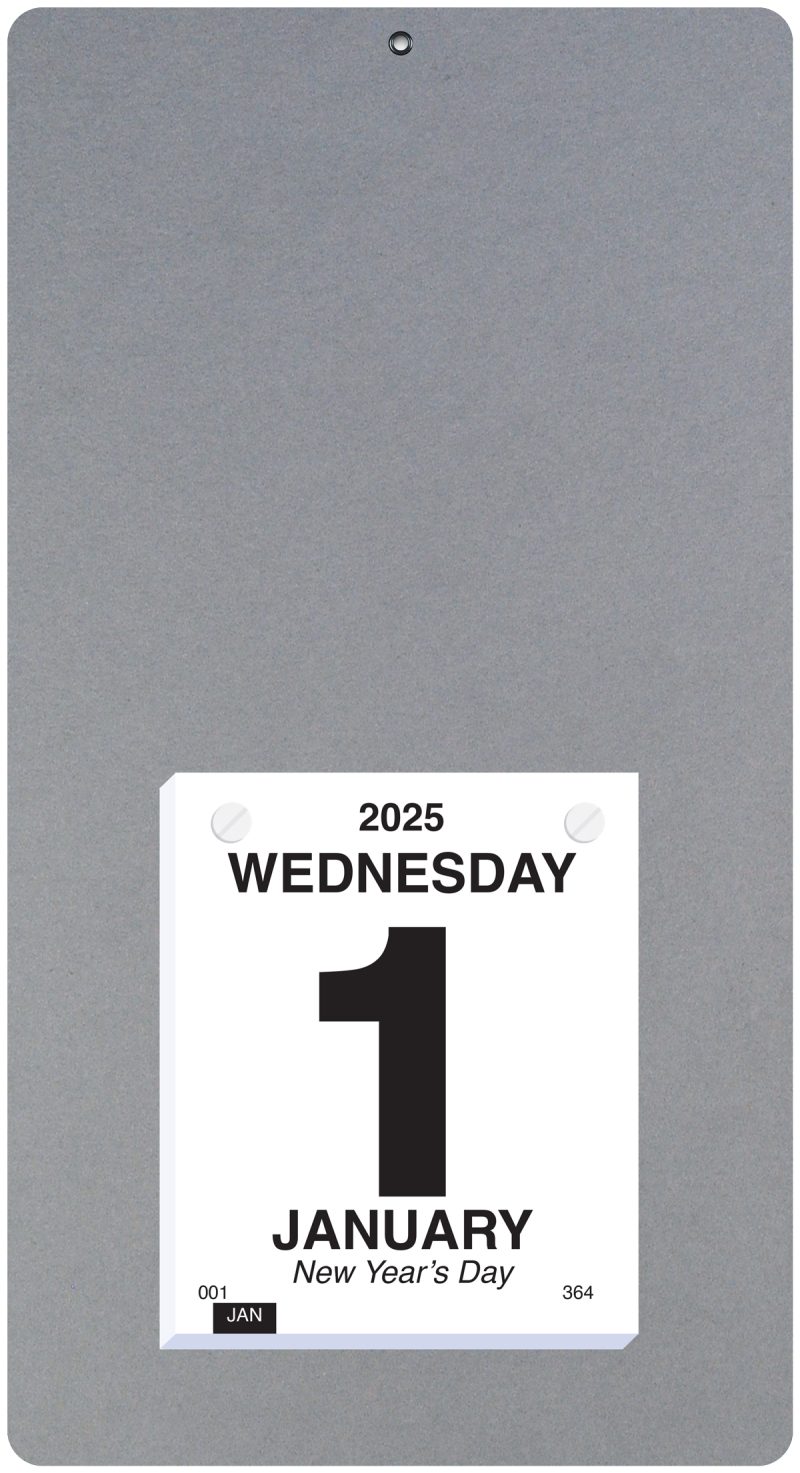 Custom Foil Stamped Daily Calendar (7"x 13") - 8
