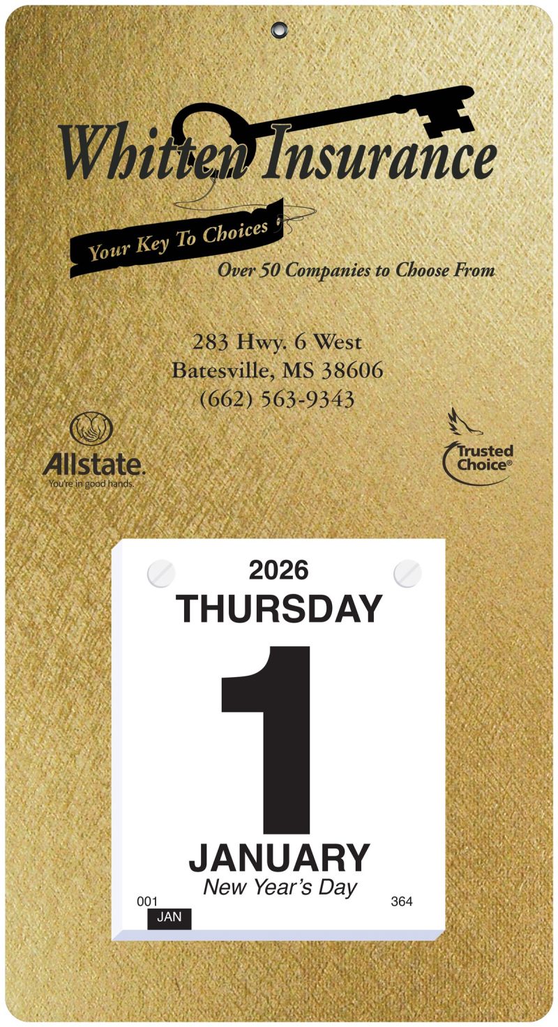 Custom Foil Stamped Daily Calendar (7"x 13")