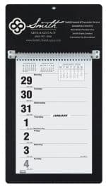 Custom Foil Stamped Weekly Calendar w/Monday Start (7"x 13")