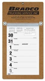 Custom Foil Stamped Weekly Calendar w/Monday Start (7"x 13") - 4