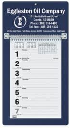 Custom Foil Stamped Weekly Calendar w/Monday Start (7"x 13") - 6