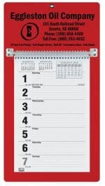 Custom Foil Stamped Weekly Calendar w/Monday Start (7"x 13") - 9