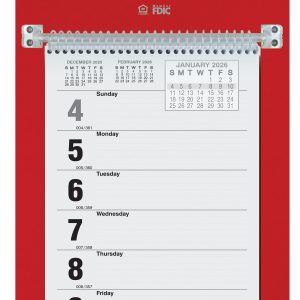 Custom Foil Stamped Weekly Calendar w/Sunday Start (7"x 13")