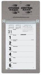 Custom Foil Stamped Weekly Calendar w/Sunday Start (7"x 13") - 5