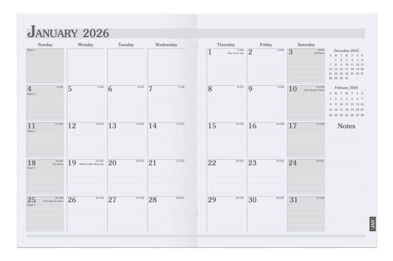 Custom Full Color Monthly Planner (6 ½"x 10") - 2