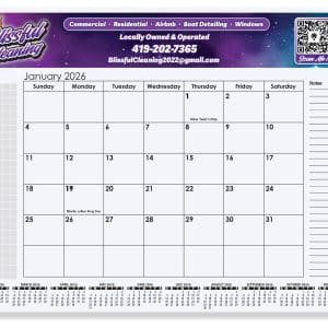 Custom Full Color Small Calendar Desk Pads (16 ¾"x 10 7/8")