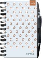 Custom Gloss Time Manager Calendar Planner w/Pen Safe Back (5"x 8")