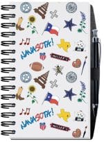 Custom Gloss Time Manager Calendar Planner w/Pen Safe Back (5"x 8") - 5