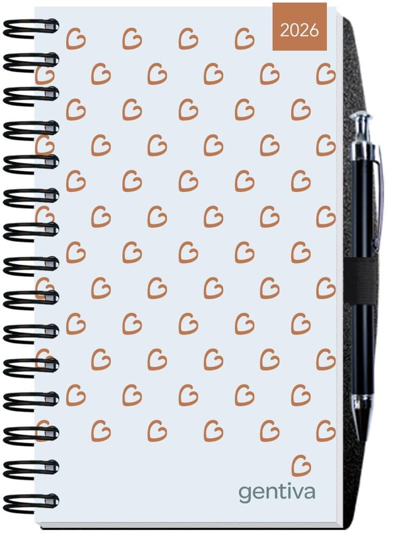 Custom Gloss Time Manager Calendar Planner w/Pen Safe Back (5"x 8")