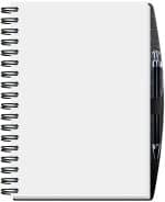 Custom Gloss Time Manager Calendar Planner w/Pen Safe Back (7"x 10") - 1