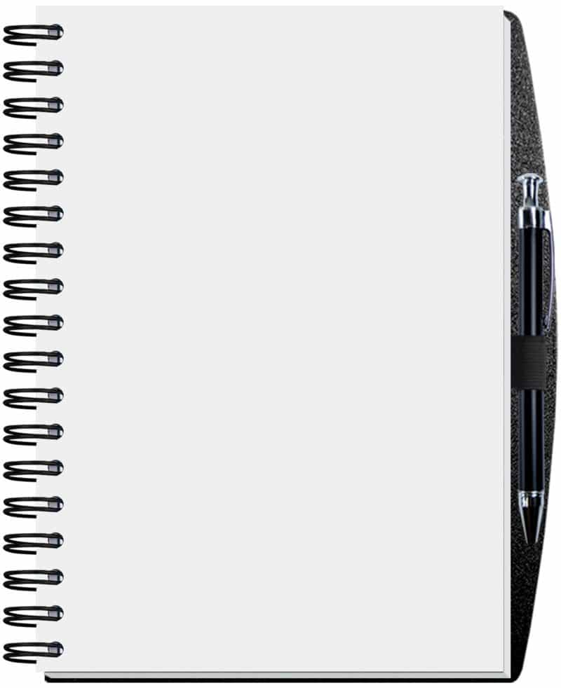 Custom Gloss Time Manager Calendar Planner w/Pen Safe Back (7"x 10") - 1