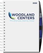 Custom Gloss Time Manager Calendar Planner w/Pen Safe Back (7"x 10")