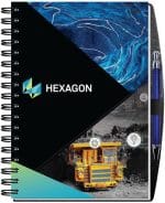 Custom Gloss Time Manager Calendar Planner w/Pen Safe Back (7"x 10") - 6