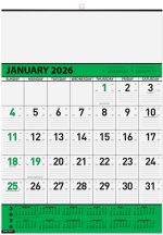Custom Green Contractor Calendar w/2 Color Imprint (18"x 25") - 1